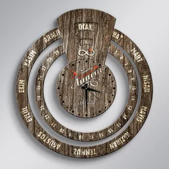 

Personalized Dear Mom Infinite Mayan Calendar Wooden Wall Clock-6