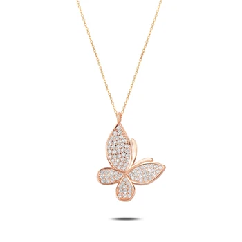 

KUTAYDAN Zircon Cubic Zirconia Butterfly Pendant 925 Sterling Silver