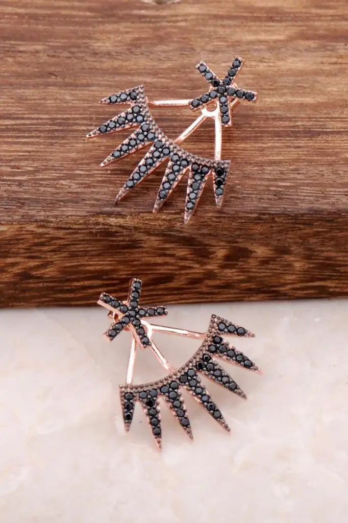 

Rose Sapphire Rose Silver Earring 1421 High Quality Hand Made Original Filigree Silver Jewellery Gift for Women