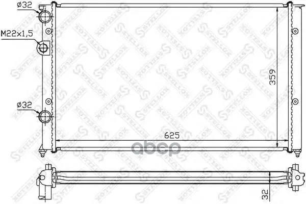 10-26424-Sx_радиатор Системы Охлаждения! Vw Passat 2.8 V6 91-93 Stellox 1026424sx Stellox арт. 1026424SX