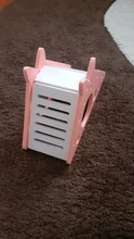 Casa de madera para hámster con escalera deslizante, juguete para hacer ejercicio, cerdito de Guinea, accesorios para hámster, jaula