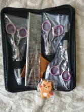 Cutting-Tools-Kit Pet-Scissors Grooming-Sets Shears Dog Stainless-Steel Curved-Thinning