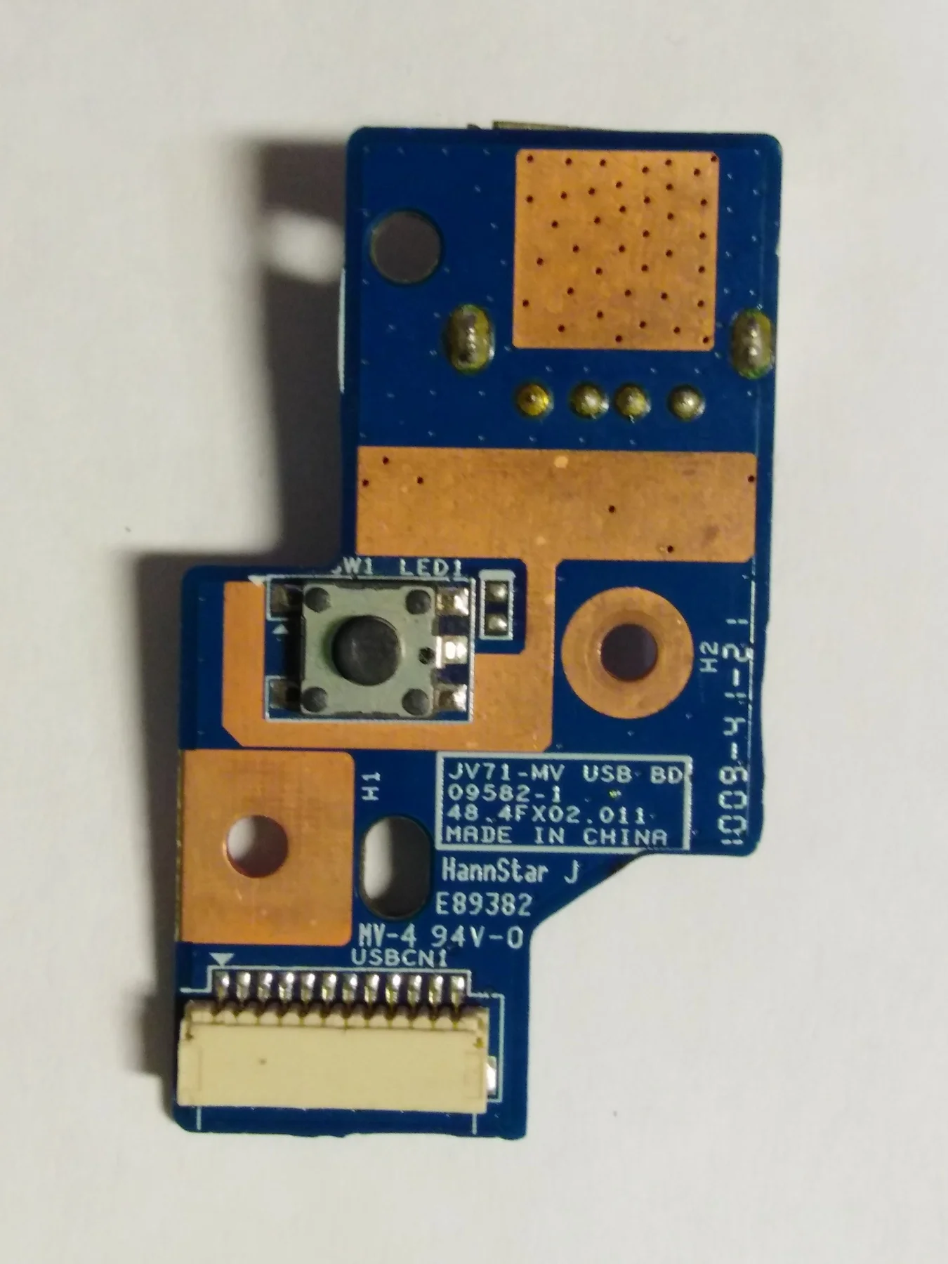 Плата с разъемом USB и кнопкой включения для ноутбука Acer Aspire 7736z/7736/7540 разбора |