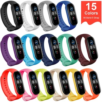 

Strap Xiaomi Mi Band /5 Bracelet Strap Mi Band 5 Bracelet Silicone Replacement Smart Watch Accessory Fashion
