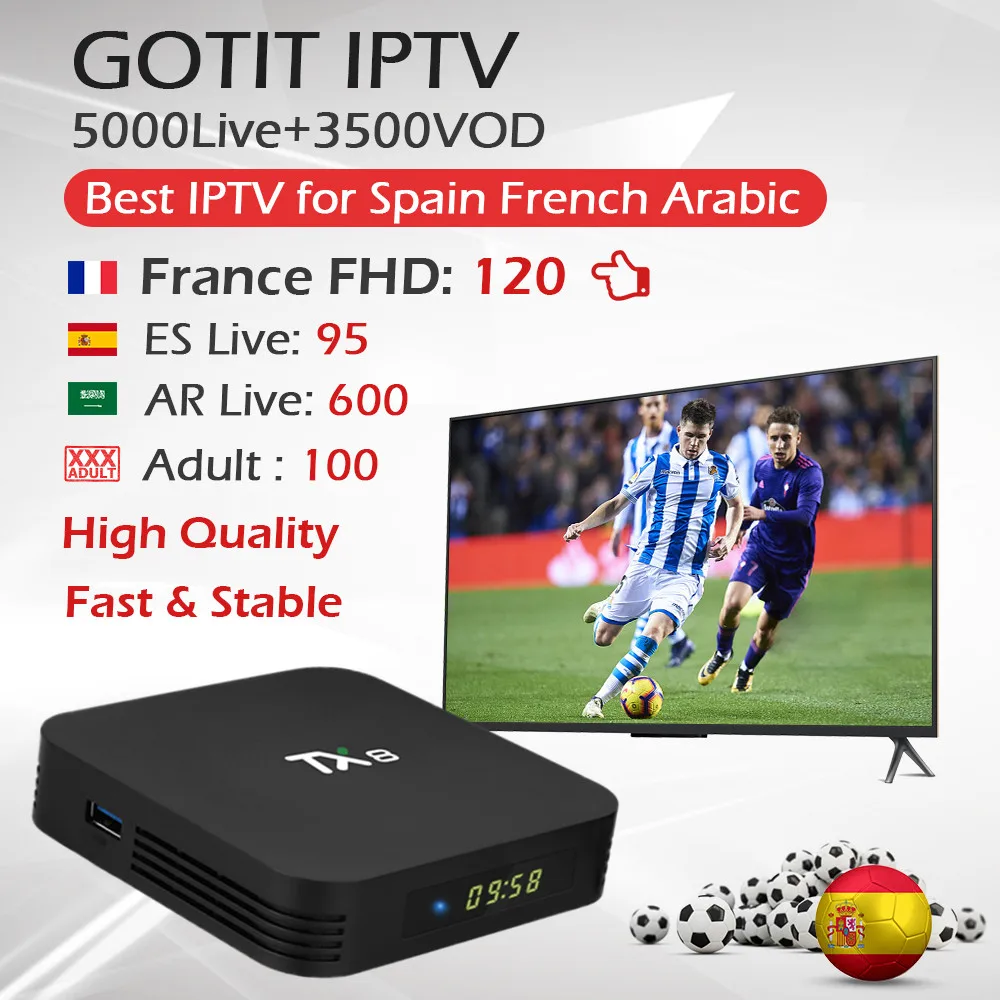 TX8 ТВ приставка 4K Android tv 9,0 HD H.265 wifi 4 Гб 64 Гб телеприставка+ Франция IP tv подписка США турецкий Live IP tv приставка со взрослыми