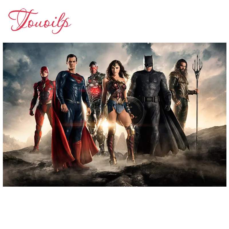 

TOUOILP Full Round square Diamond embroidery League of Heroes 5D DIY Diamond painting Cross stitch Diamond mosaic