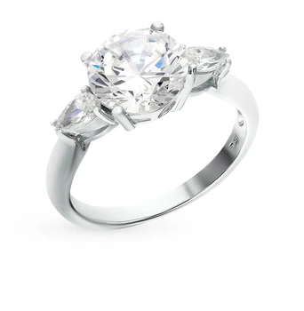 

Silver ring with cubic zirconia sunlight sample 925