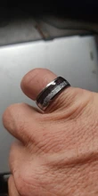 FDLK-anillos de acero inoxidable de carburo de tungsteno con incrustaciones, Flecha de meteorito de madera de Koa hawaiana, joyería para hombre, 8mm