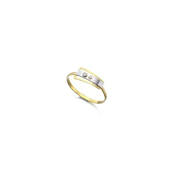 

Ring Gold Two Color Zircons 18K
