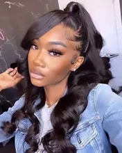 Body Wave-pelucas de encaje con cierre para mujer, pelucas de cabello humano ondulado peruano, ISEE Hair 180% de densidad, pelucas de cabello humano con cierre de encaje