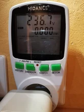 HiDANCE-medidores de potencia CA 220v, medidor de energía digital, medidor de vatios, UE, Analizador de toma de medición de coste de electricidad