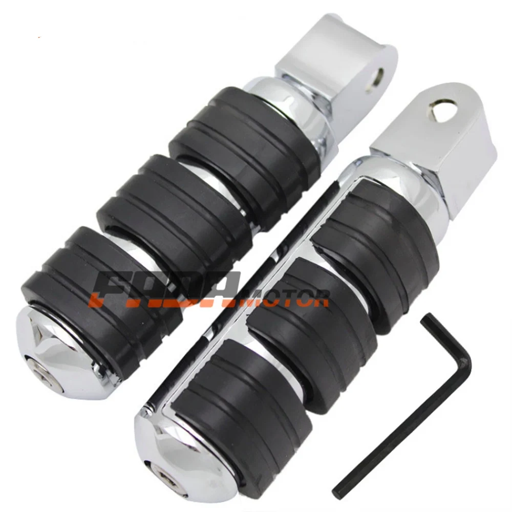 Pedane Poggiapiedi Anteriori Per Honda Magna Vf250 Vf750 Shadow Vt Vlx 400 600 96-07 Vt1300 Sabre Stateline 10-15 Fury 09-15 (120)