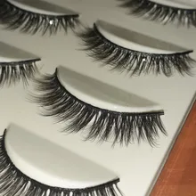 Fake Eyelashes Makeup Daily Natural Thick HBZGTLAD 5-Pairs Handmade 3D
