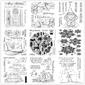 

Christmas snowflake bunny Clear Silicone Stamp / seal for DIY Scrapbooking / Album Decorative Clear Stamp Sheets A493
