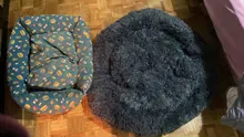 Cesta redonda de felpa para cama de perro, caseta para gatos, saco de dormir cálido para invierno, nido de gatos, cojín largo de felpa suave para mascotas, perros medianos y grandes