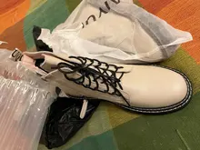 AIYUQI-Botas tobilleras de piel auténtica para mujer, botines gruesos con piel auténtica, de viento británico, para otoño, 2021