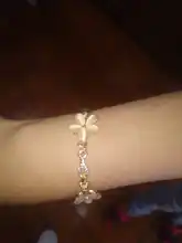 MINHIN-pulsera de cadena ornamental con flores pequeñas para niña, accesorio de banquete encantador, joyería elegante para mujer