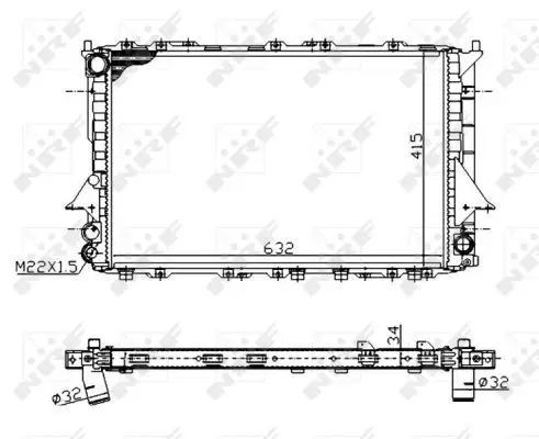Радиатор AUDI 100,A6 2.6-2.8L 90-97 NRF 51320A