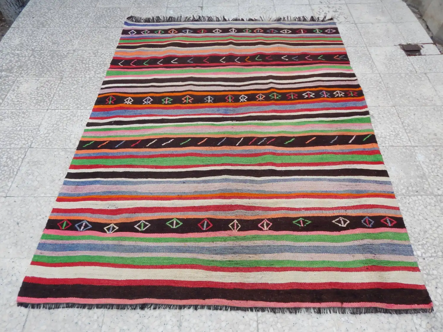 Винтажный ковер в американском стиле 5'6''x6'9''/167x207 см