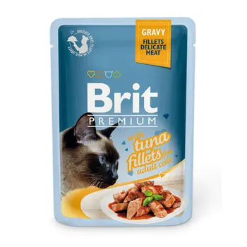 

Brit 85g premium tuft D/cat gravy tuna fillets tuna fillet pieces in соусе-24 pc
