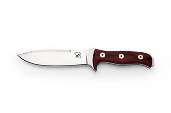 

Aran salamander knife with 16 cm D2 steel sheet and handle in 12,5 cm cocobolo wood with leather case