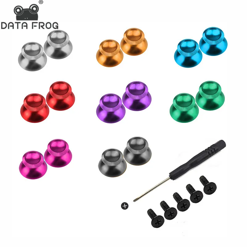 

DATA FROG Metal Thumb Sticks Joystick Grip Button For Sony PS4 Controller Analog Stick Cap For Xbox One /PS4 Slim/Pro Gamepad