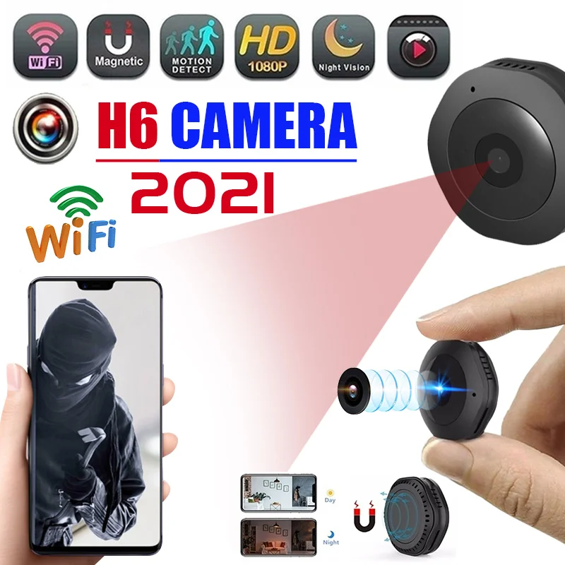 Новая H6 DV/Wifi микро камера ночная версия мини Экшн-камера с датчиком движения