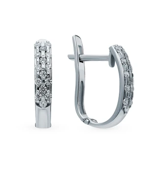 

Silver earrings with cubic zirconia sunlight sample 925