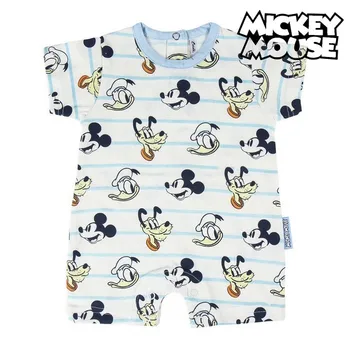 

Baby's Short-sleeved Romper Suit Mickey Mouse White
