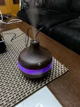 SaengQ-humidificador de aire eléctrico, difusor de aceites esenciales ultrasónico de grano de madera, minigenerador de niebla con USB, luz LED