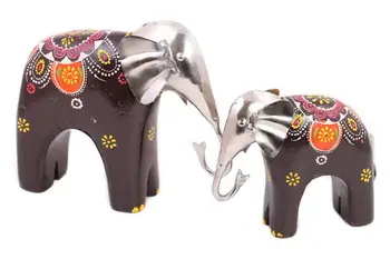 

Figurine "elephants pair" (wood, iron)