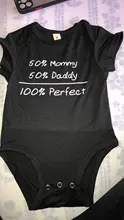 Body con estampado perfecto para recién nacidos, ropa informal para bebés, 2020, 50%, mamá + 50%, papá = 100%
