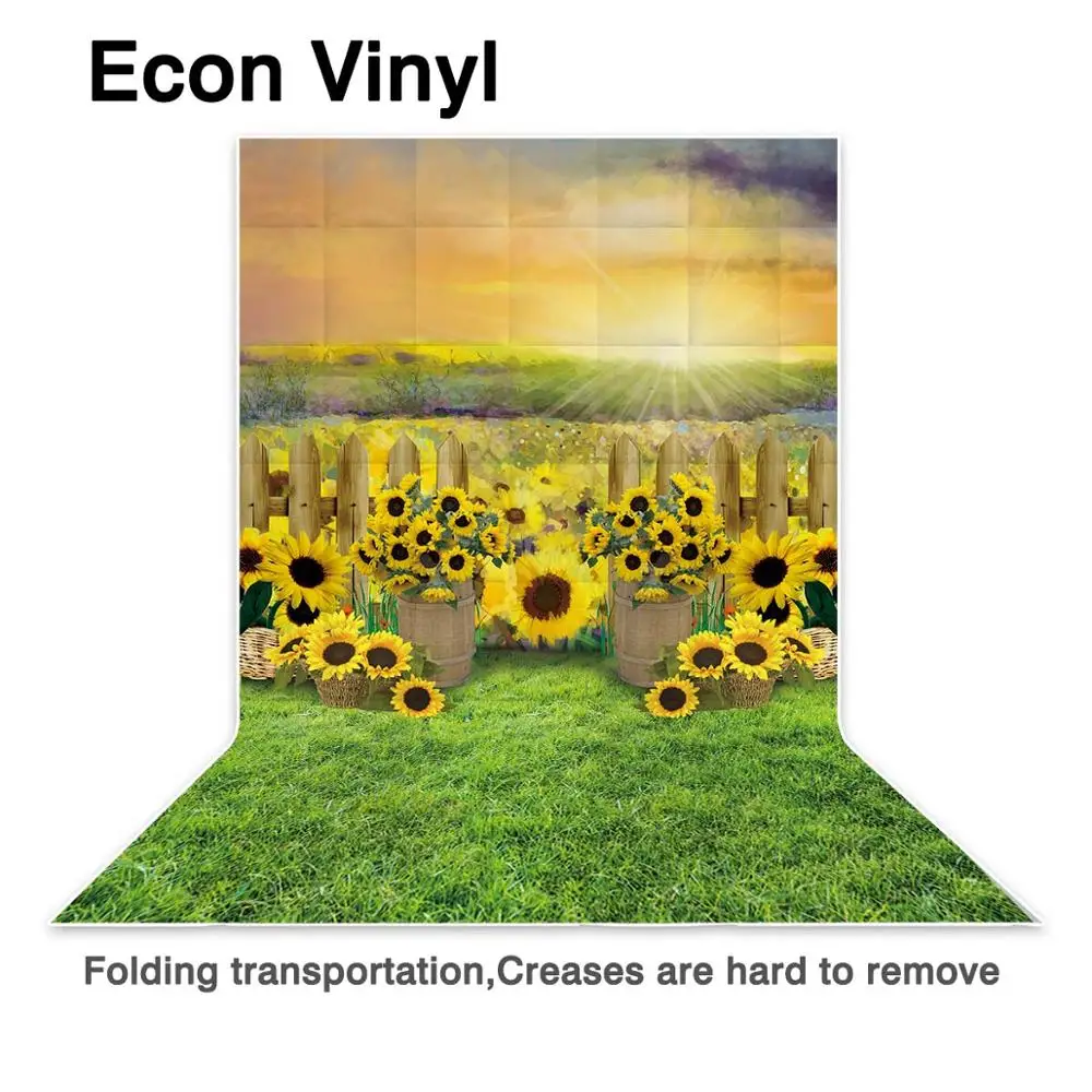 Photo backdrop Allenjoy sunflower Photography Backdrop Newborn Child fence Smash cake Baby Shower summer background Photo studio photobooth