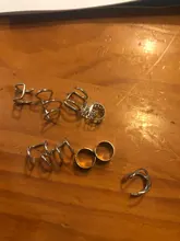12pc de acero inoxidable Clip oreja manguito aretes falso cartílago pendientes lote Clip no perforante en pendientes para las mujeres