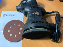 DEKO-LIJADORA ORBITAL Random DKSD125J1, 350W, con escape de polvo y depósito de polvo híbrido