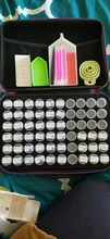 5D Diamond Painting Accessories Storage Box 30/60 Slot Beads Storage Container Jar Zippered