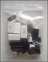 10 unids/lote YT2153Y Micro USB 4pin conector macho blanco/negro de datos OTG interfaz de línea de datos Cbale envío de la gota