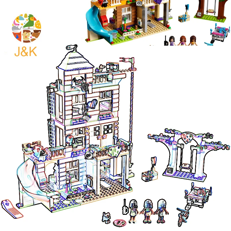 

41340 Girls Friends Series Toys 808Pcs The Friendship House Building Blocks Bricks toys Compatible 01063 Friends