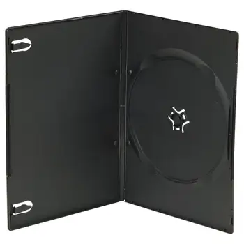 

Case for CD-DVD-BD | 1 disc | 7mm | Black | 100 pcs --- simple slim case single CD DVD BluRay Plastic Sorting