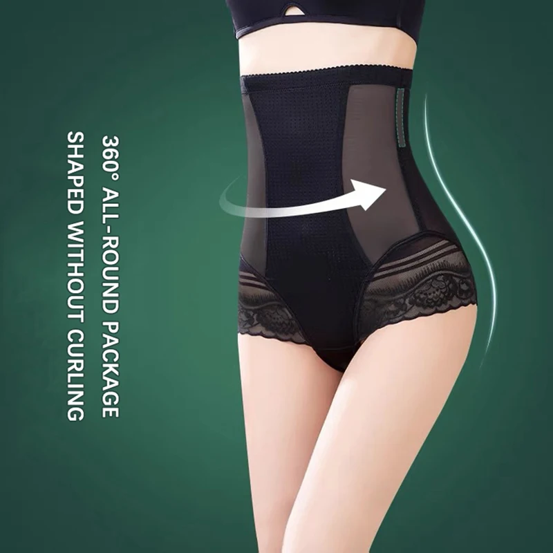 Flarixa 3 in 1 Safety Shorts Shaping Shaper Underwear High Waist Flat Belly Panties Women's Seamless Elasticity PantiesThin