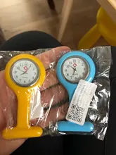 Reloj de silicona para enfermera, broche, Túnica, reloj Fob con batería gratis, relojes de bolsillo para médico, reloj de bolsillo