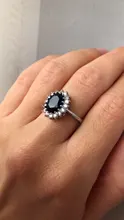 Anillo de princesa de circón azul transparente para mujer, joya de compromiso para fiesta, joyería exquisita, decoración para novia