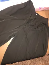 Wide Leg-Trousers Fit-Pants Pleated Spring Autumn Split Black High-Elastic Women Fashion