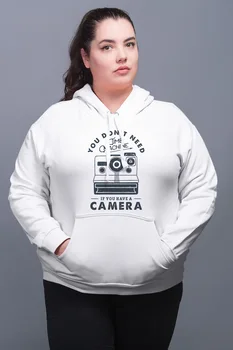 

Angemiel Wear Camera White Women 'S Hooded Sweatshirt
