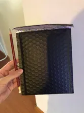 Sobres de papel con burbujas negras mate, bolsa de correo acolchada, para mensajería con espuma de autosellado, impermeables, 5 tamaños disponibles, negro, 100 unidades