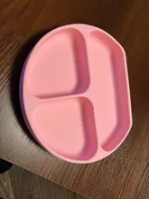 Plato de silicona con ventosa y separación para niños y bebés, juego de vajilla para bebé, con cara de sonrisa, tazón adherente con separación para alimentos