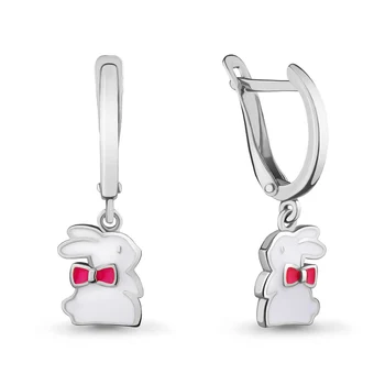 

Aquamarine baby earrings without enamel inserts, 925 sterling silver