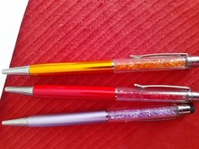 Bolígrafo de cristal creativa, bolígrafo de diamante bolígrafos de papelería, bolígrafo táctil, 11 colores, negro aceitoso, 1 Uds./venta