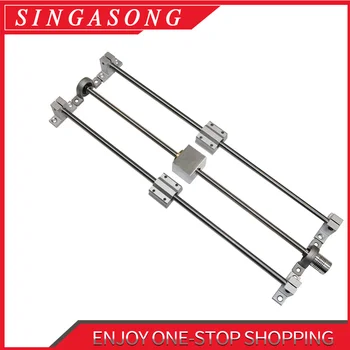 

3D Printer guide rail sets T8 Lead screw length 400mm + linear shaft 8*400mm+KP08 SK8 SC8UU+ nut housing +coupling.