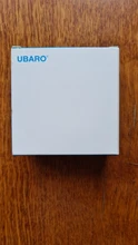 UBARO-Interruptor táctil con Panel de cristal blanco, pulsador estándar europeo de luz Ac230v, 1 Banda, Control único, lámpara de pared